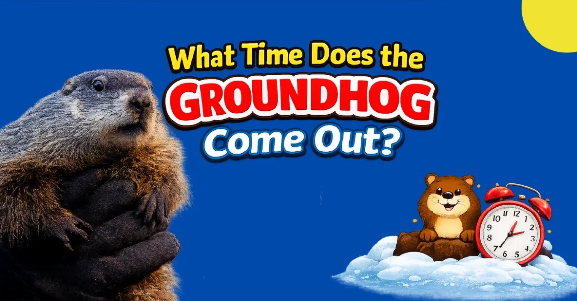 What time does the groundhog come out on Groundhog Day in the USA